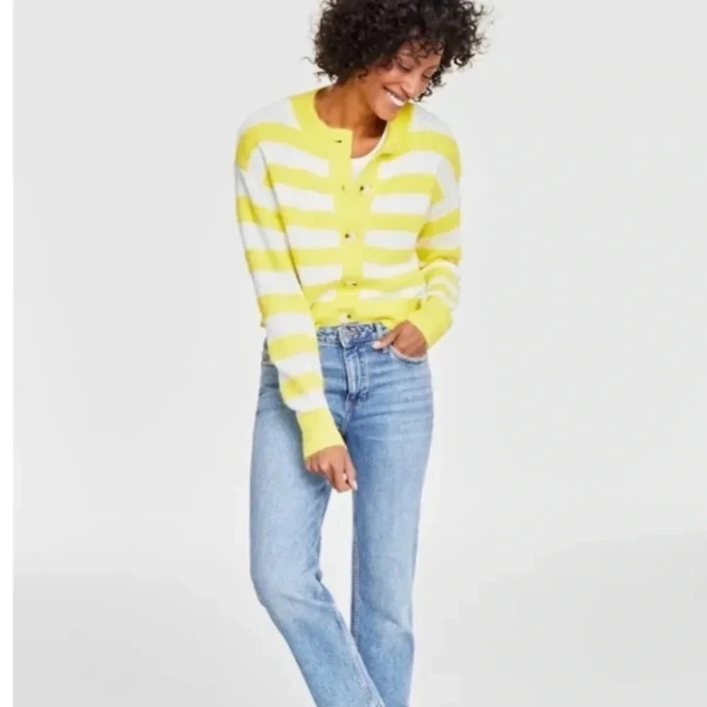 On 34th Women's Striped Sequin Cardigan
